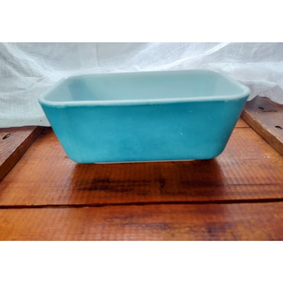 Pyrex Small Blue Refrigerator Dish Vintage Pyrex 1.5 Pints - Picture 6 of 6